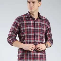 Monte Carlo Tartan Checks Checked Cotton Casual Shirt-image-57
