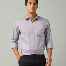 Arrow Men Classic Fit Spread Collar Textured Cotton Formal Shirt-picture-14