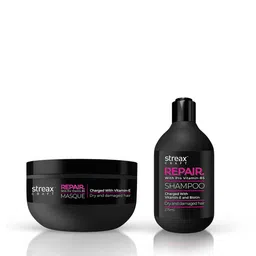 Streax Craft Repair Hair Care Duo - Shampoo 275ml & Masque 200g-42