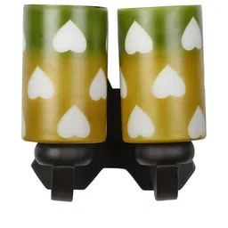 Somil Premium Designer Glass Wall / Night Lamp Elegant & Stylish Dcor Accent for Modern Interiors, color- White, Green, Brown, Size, 28 X 23 X 29.5 CM-image-73