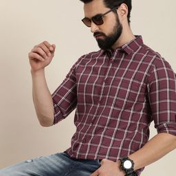 Moda Rapido Slim Fit Pure Cotton Checked Casual Shirt-picture-42