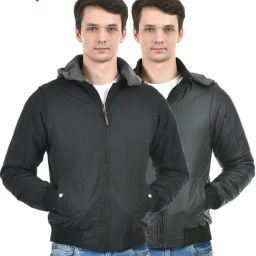Lawman Pg3 Black Regular Fit Reversible Jacket-image-34