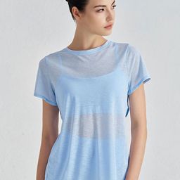 LULU & SKY Women Boat Neck Twisted Semi Sheer Top-image-78