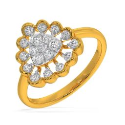 Kisna Diamond & Gold Jewellery Lennon 14k (585) Diamond & Gold Ring For Women-image-12