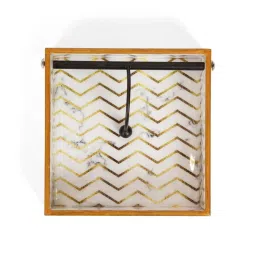 Home4U 'Auric' Beige & Brown MDF Tissue Holder - Set of 1 image 2
