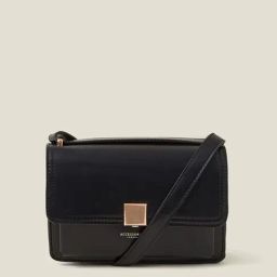 Accessorize London Black Solid Sling Handbag-image-30