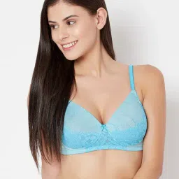 Clovia Blue Non Wired Padded Full Coverage Bra-image-15