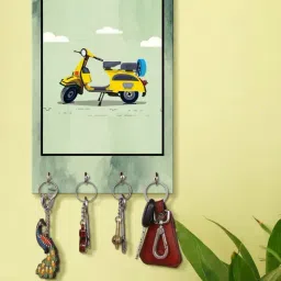 999Store Grey & Yellow MDF  Key Holder - Set of 1-33