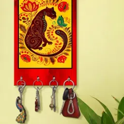 999Store Red & Yellow MDF  Key Holder - Set of 1-picture-7