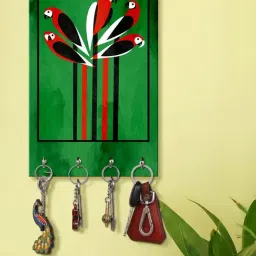 999Store Green & Red MDF  Key Holder - Set of 1-picture-44