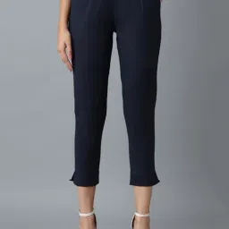 Elleven Navy Flat Front Trousers-picture-15