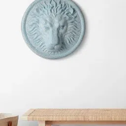 The Artment Blue Resin Surreal Lion Head Wall Art-image-70