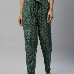 Kryptic Green Printed Pyjamas-image-94