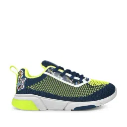 Campus Kids Navy & Green Running Shoes-picture-27