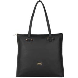 Enoki by Baggit Black Solid Large Tote Handbag-image-75