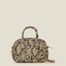 Accessorize London Cream Animal Effect Sling Handbag-image-99