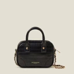 Accessorize London Black Textured Sling Handbag-picture-36