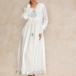 Varanga Off White Cotton Embroidered Kurta-image-63