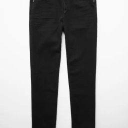 American Eagle Black Blended Regular fit Solid Jeans-image-32