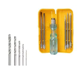Hillgrove 5 Pcs HSS Drill Bit Set & 5-in-1 Combination Screwdriver Kit Combo, HGCM458M1-20