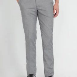 Arrow Grey Regular Fit Trousers-image-39