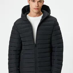 Koton Men Striped Longline Puffer Jacket-image-91