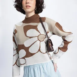 glitchez Garden Vibes Floral Design Drop-Shoulder Pullover-image-30