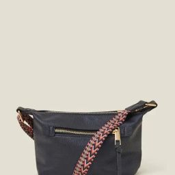 Accessorize London Navy Solid Sling Handbag-27