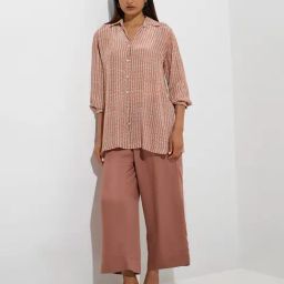 Zuba by Westside Rust Leaf Patterned Tunic image 3