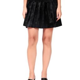 Leather Retail Black Floral Mini Skirt-picture-19