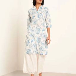 Rangmanch by Pantaloons Blue Printed Kurta-picture-47