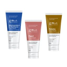 Globus Naturals Travel Size Niacinamide & D Panthenol + Pearl & Refreshing Face Wash Combo-10
