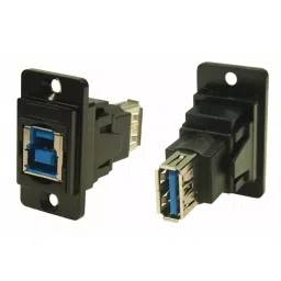 RS PRO Straight Panel Mount USB Connector 2 Port Type B to A, 2354751-image-96
