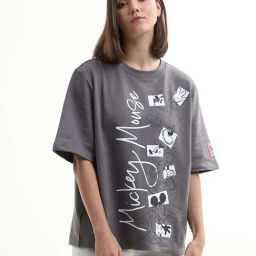 Only Grey X Mickey Printed Unisex Oversized T-Shirt-image-37