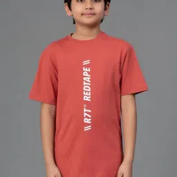 Red Tape Kids Unisex Pink Cotton Printed T-Shirt-image-77