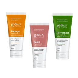 Globus Naturals Travel Size Papaya + Pearl & Refreshing Face Wash Combo-4