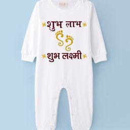 BLUSHES Infants Diwali Printed Pure Cotton Romper-picture-29