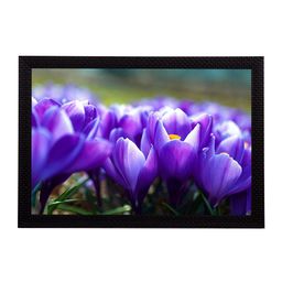 eCraftIndia Purple Floral UV Wall Art-image-39
