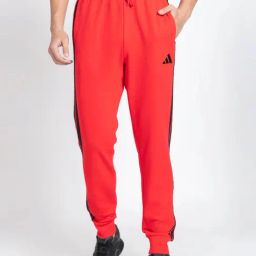 Adidas Red M 3S FT TC PT Trackpants-image-71