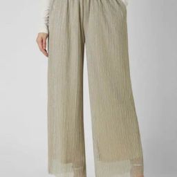 Van Heusen Beige Textured Pattern Palazzos-image-6
