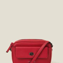 Accessorize London Red Solid Sling Handbag-16