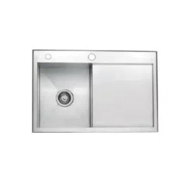 Jayna Square 31x20x09 inch Brush Finish Stainless Steel Single Bowl Kitchen Sink with Soap Dispenser, JS 3120 AR-image-96