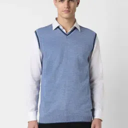 Peter England Blue Regular Fit Sweater-picture-37