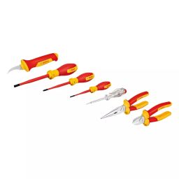 Bosch Professional Insulated VDE Mixed Hand Tool Set with Single-Phase Voltage Tester, 1600A02NG3 (Pack of 7)-1