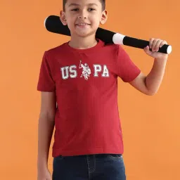 U.S. Polo Assn. Boys Red Printed T-Shirt-picture-43