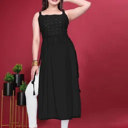 PARROT CREATION Women Sequins Embroidered Kurta-image-71