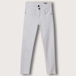 Blue Giraffe Kids White Slim Fit Jeans-image-49