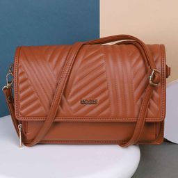 Mochi Women Structured Quilted Sling Bag-21