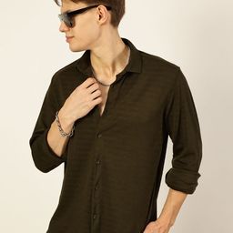 Thomas Scott Men Premium Horizontal Stripes Opaque Casual Shirt-picture-26