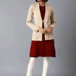 W Beige Striped Cardigan-picture-27